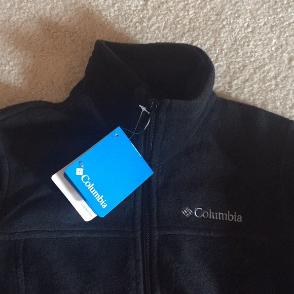 Columbia Full ZIP Fleece Jacket Grey M Unisex NEW - Picture 2 of 8